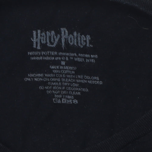 Harry Potter Men's Black L Hogwarts Graphic Tee