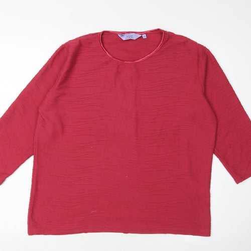 Honor Millburn Women's Red 3/4 Sleeve Top M