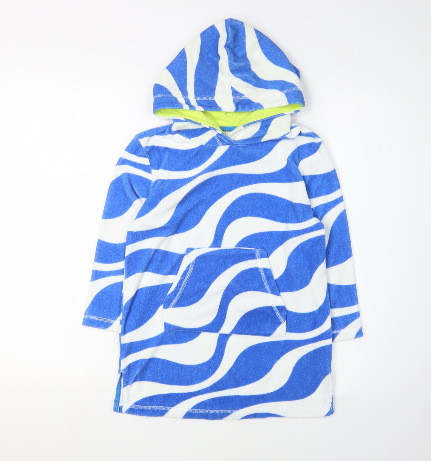 Boden Boys Blue Graphic Pullover Hoodie 5-6 Years