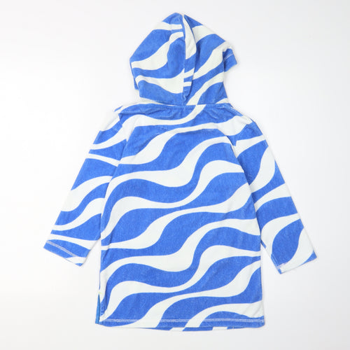 Boden Boys Blue Graphic Pullover Hoodie 5-6 Years