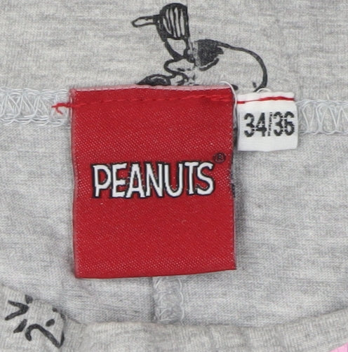 Peanuts Women's Grey Cartoon Pyjama Pants Size 6-8
