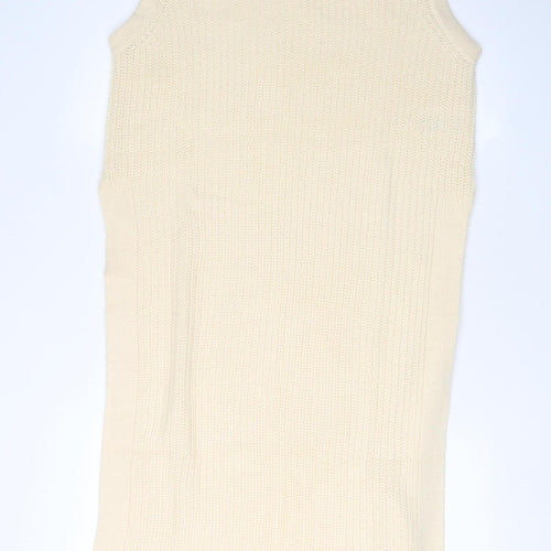 Threadbare Women's Beige Sleeveless Knit Dress Size 14