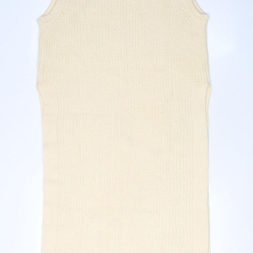 Threadbare Women's Beige Sleeveless Knit Dress Size 14
