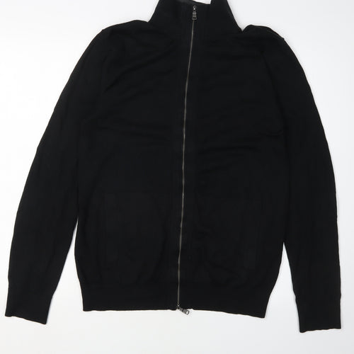 Banana Republic Men's Black Full Zip Jumper M Tall