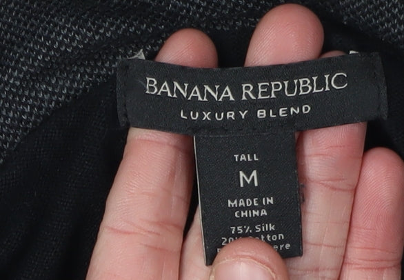 Banana Republic Men's Black Full Zip Jumper M Tall