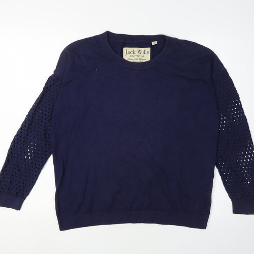 Jack Wills Women's Blue Pullover Jumper Size 14