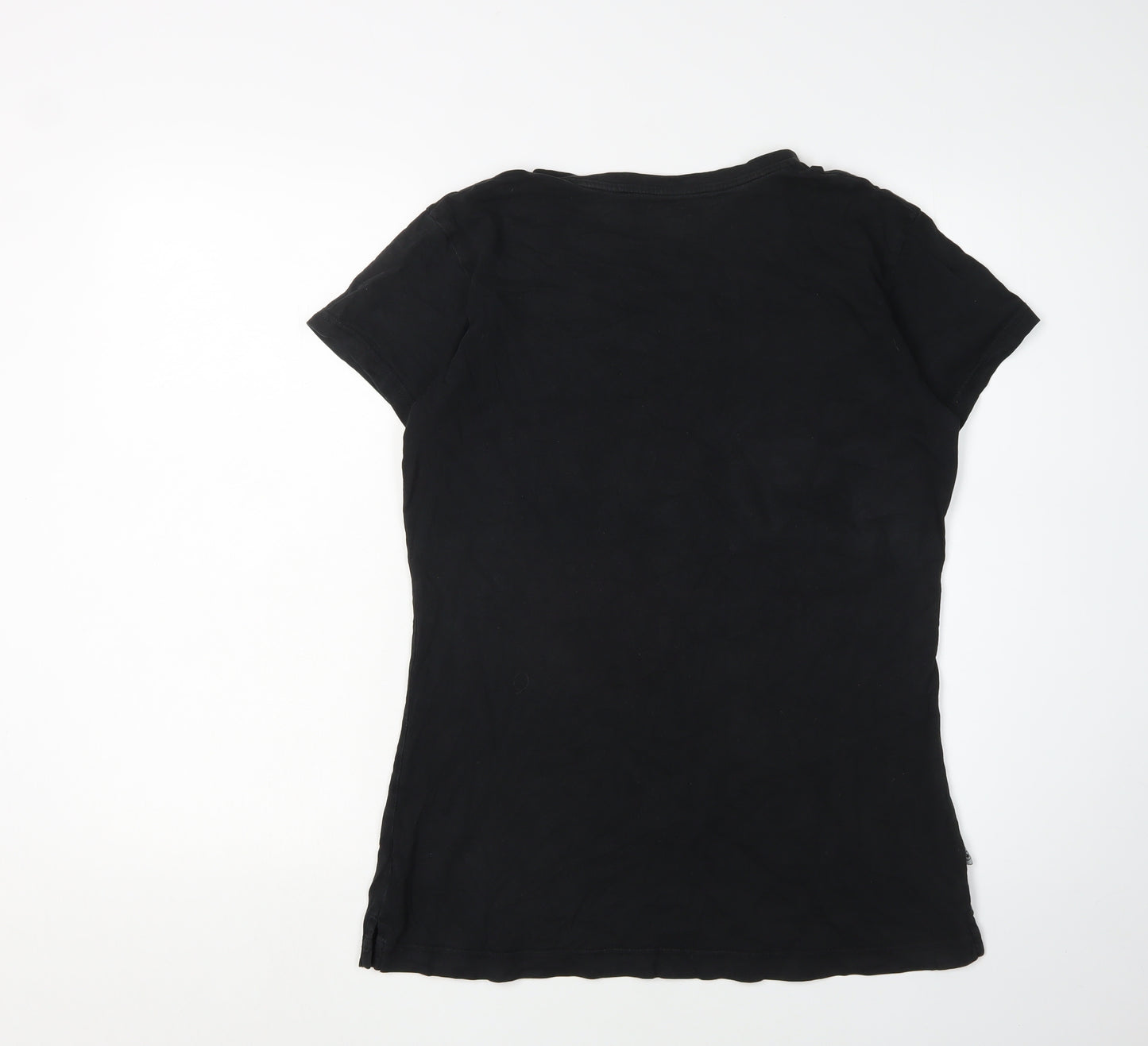 Converse Unisex Black T-Shirt L V-Neck Casual