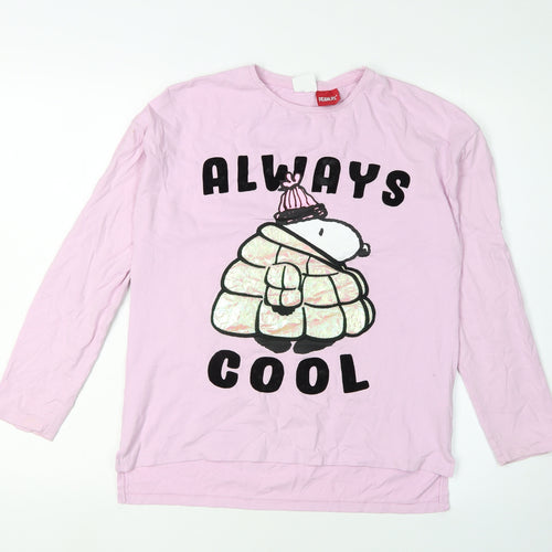 Zara Girls Pink Peanuts Graphic T-Shirt 11-12 Years