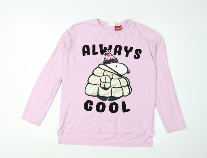 Zara Girls Pink Peanuts Graphic T-Shirt 11-12 Years