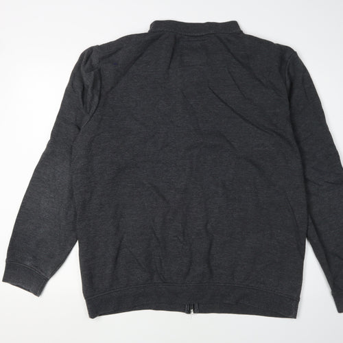 Tom Tailor Men's Grey Full-Zip Sweatshirt XL