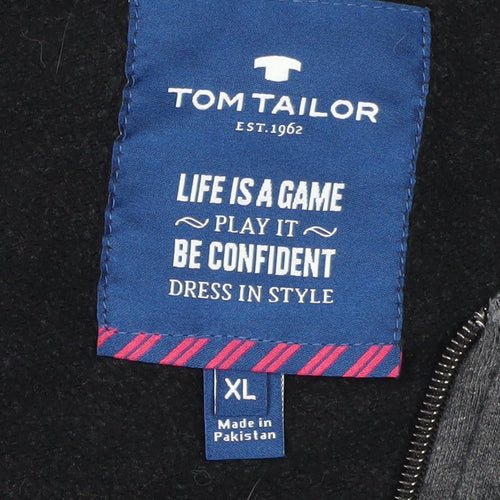 Tom Tailor Men's Grey Full-Zip Sweatshirt XL
