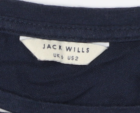 Jack Wills Women's Blue Striped Long Sleeve T-Shirt
