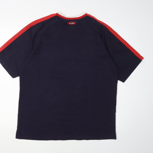 Puma Men's Blue V-Neck T-Shirt, Size L, Casual Wear