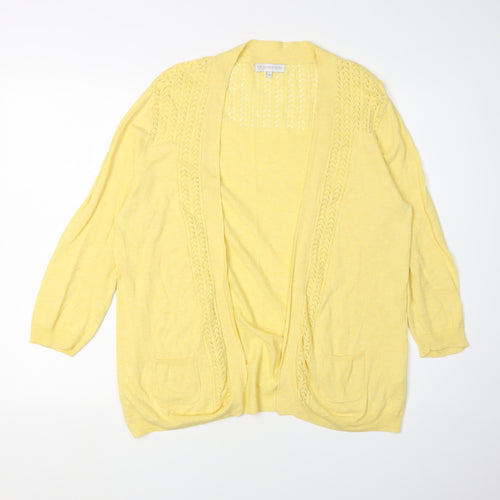 RJR John Rocha Yellow Women's Cardigan Size 12