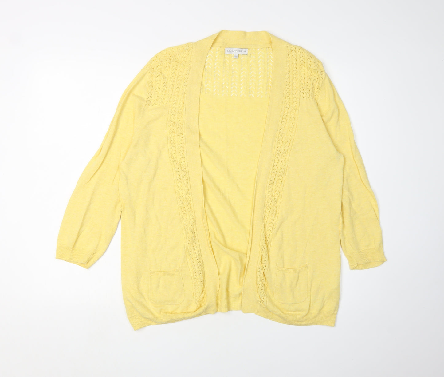 RJR John Rocha Yellow Women's Cardigan Size 12