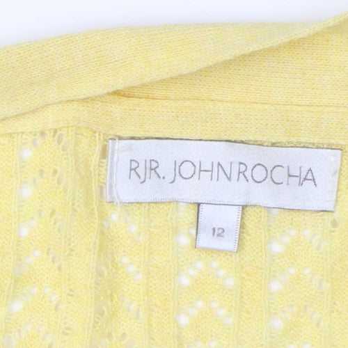 RJR John Rocha Yellow Women's Cardigan Size 12