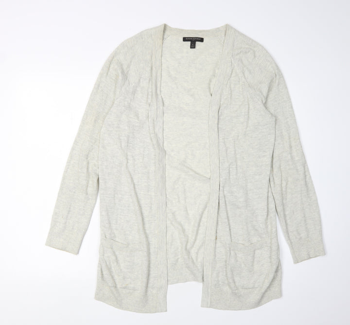 Banana Republic Women's Ivory Cotton Cardigan, S