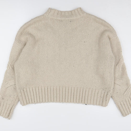 New Look Women's Beige Mock Neck Jumper M