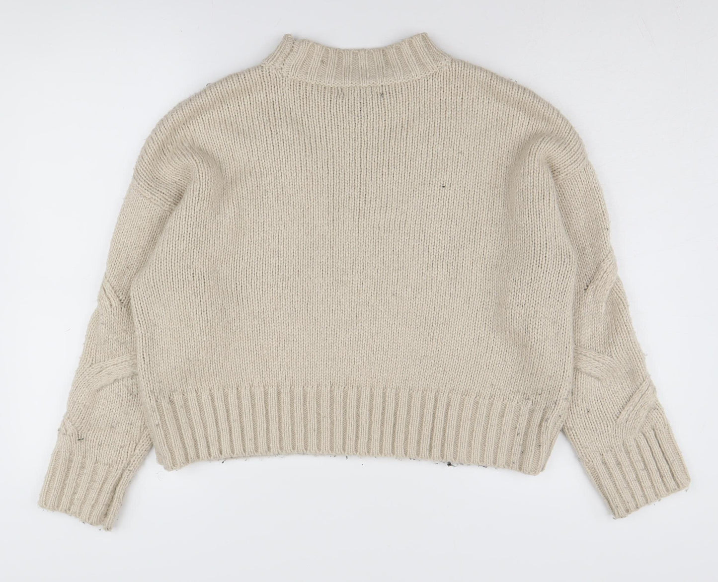 New Look Women's Beige Mock Neck Jumper M