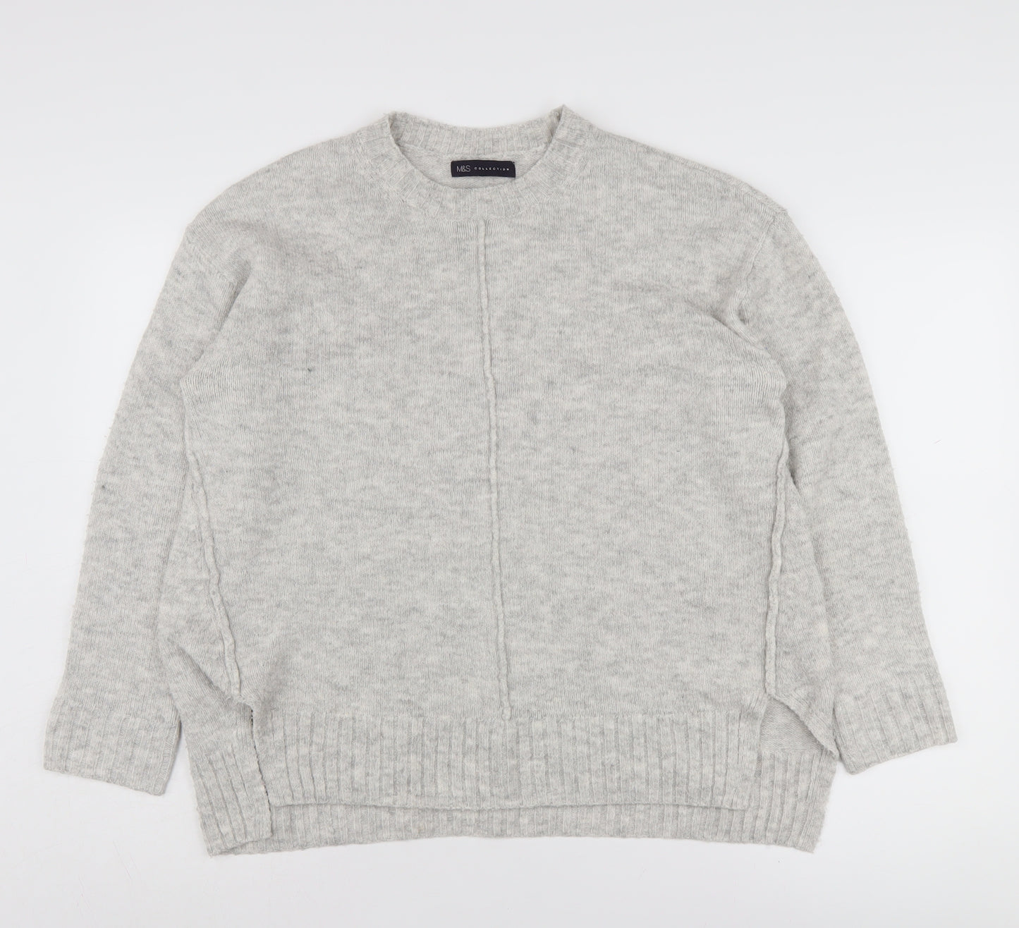 Marks and Spencer Women's Grey Knit Jumper - Medium