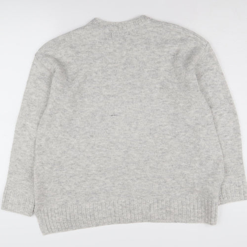 Marks and Spencer Women's Grey Knit Jumper - Medium