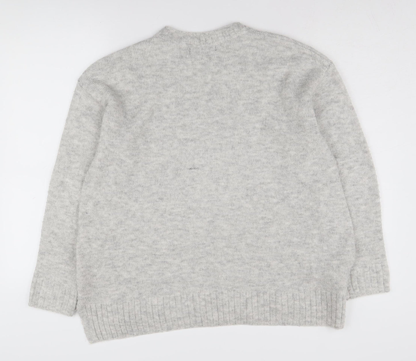 Marks and Spencer Women's Grey Knit Jumper - Medium