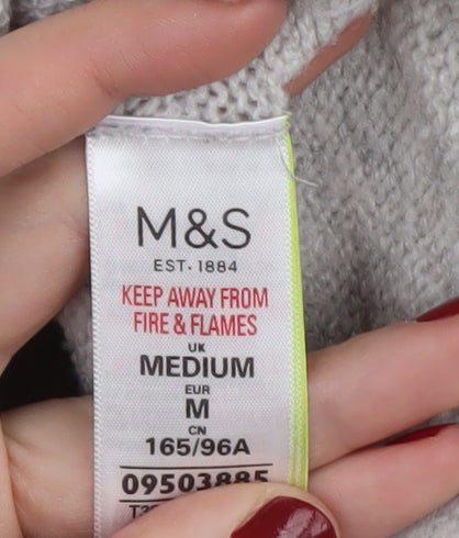 Marks and Spencer Women's Grey Knit Jumper - Medium
