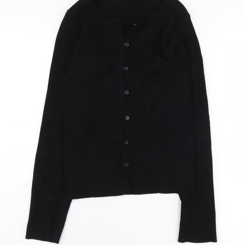 Zara Women's Black Cardigan L Long Sleeve Knit