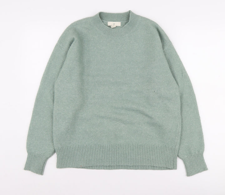 H&M Women's Green Knit Pullover Jumper, Size S
