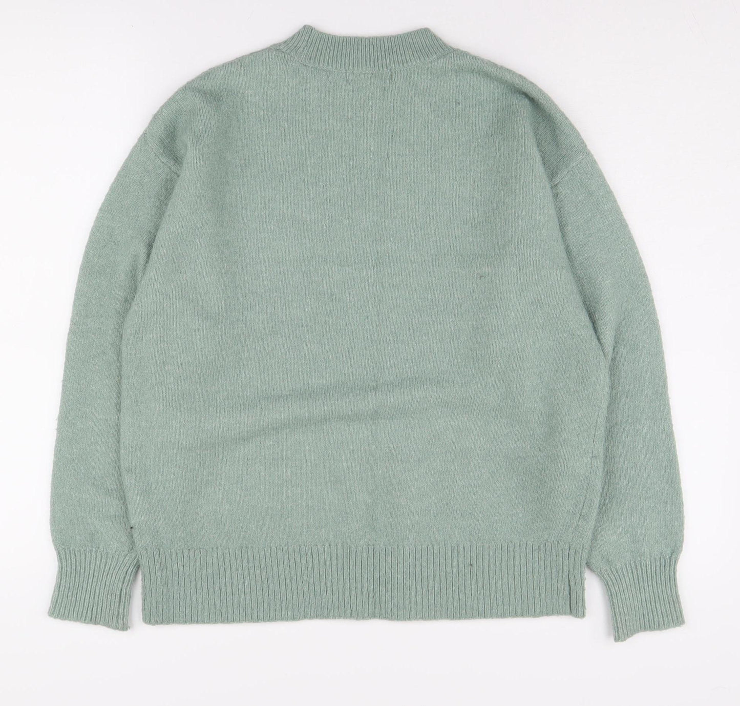 H&M Women's Green Knit Pullover Jumper, Size S