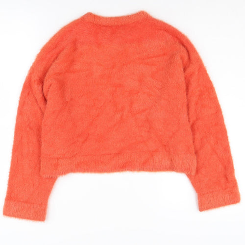 ASOS Women’s Orange Crew Neck Jumper Size 6
