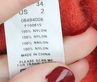 ASOS Women’s Orange Crew Neck Jumper Size 6