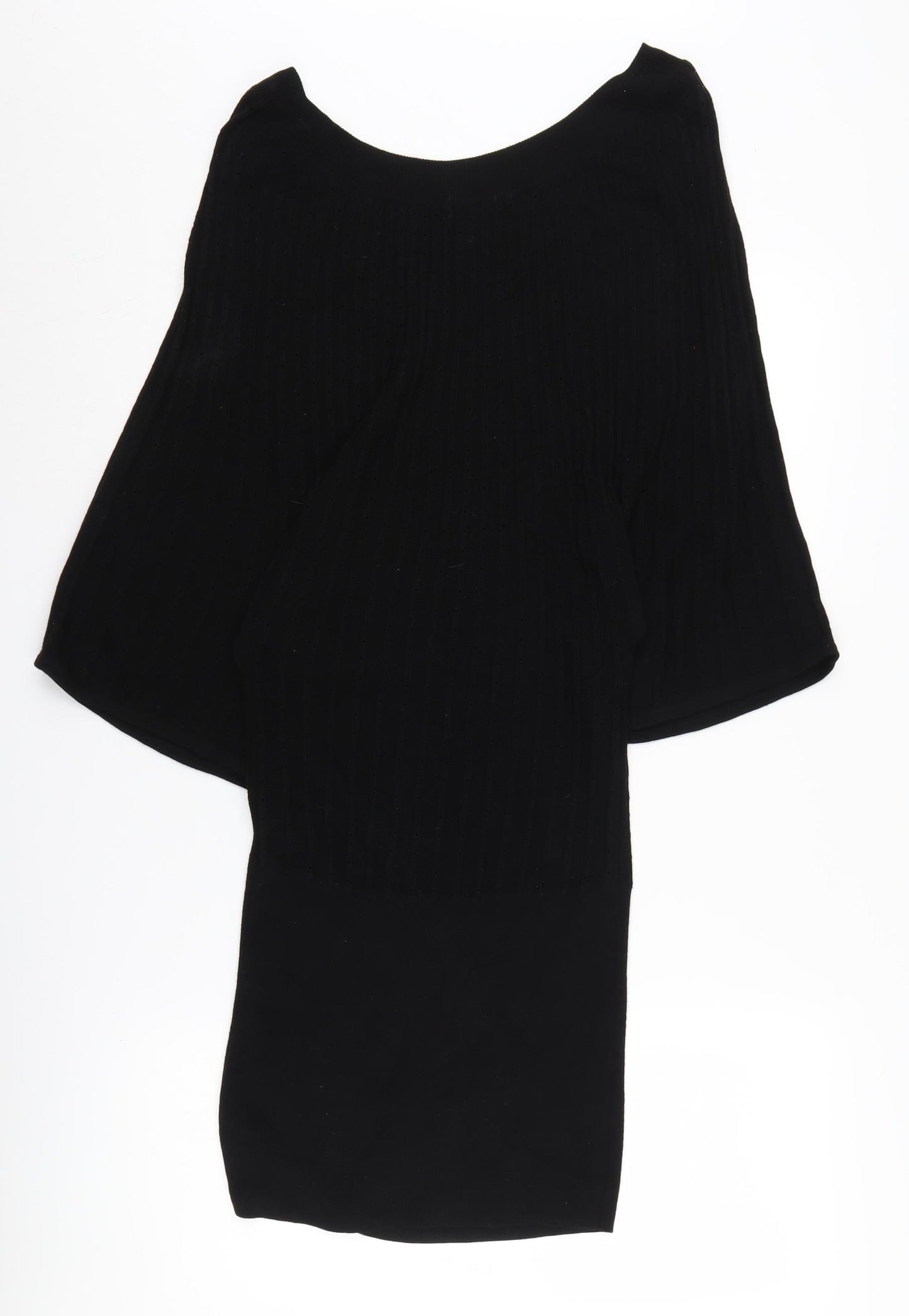H&M Black Viscose Dress, Medium, Women's, Knit