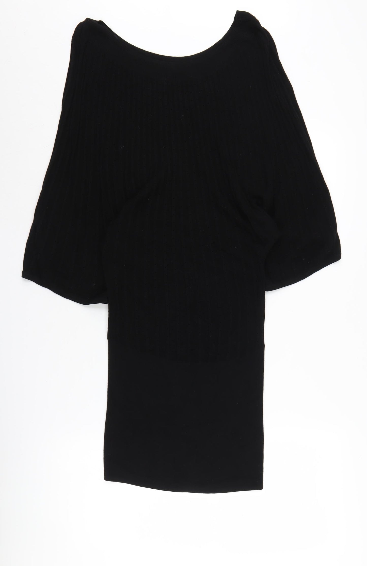 H&M Black Viscose Dress, Medium, Women's, Knit