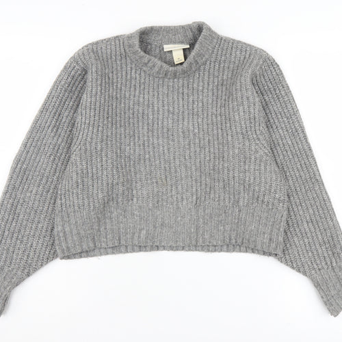 Monki Women's Grey Pullover Jumper XS