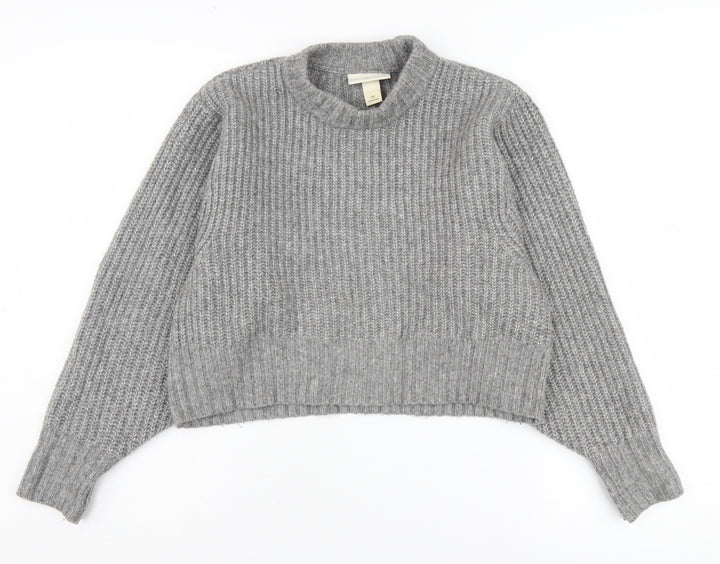Monki Women's Grey Pullover Jumper XS