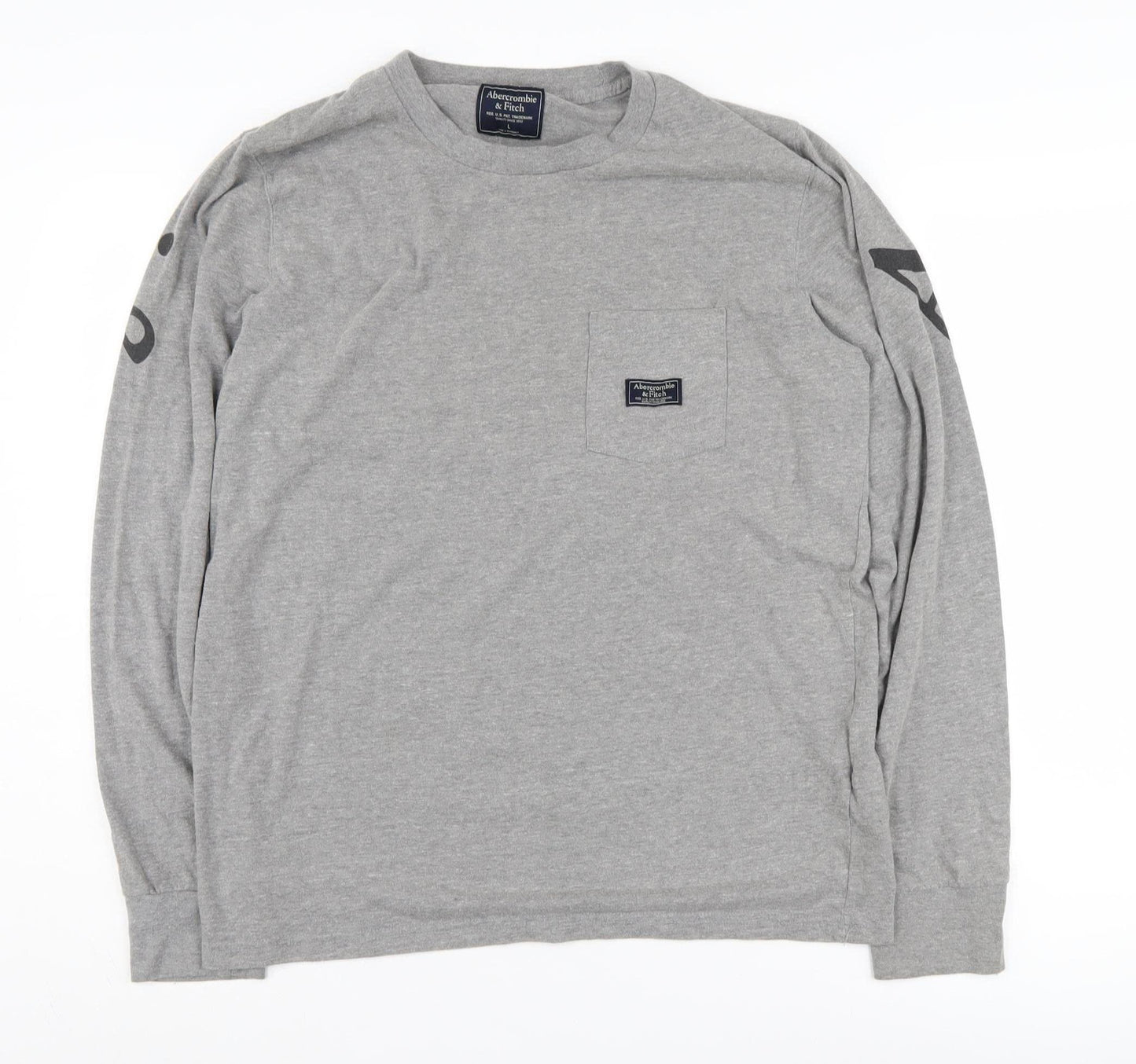 Abercrombie & Fitch Men's Grey L Long Sleeve T-Shirt