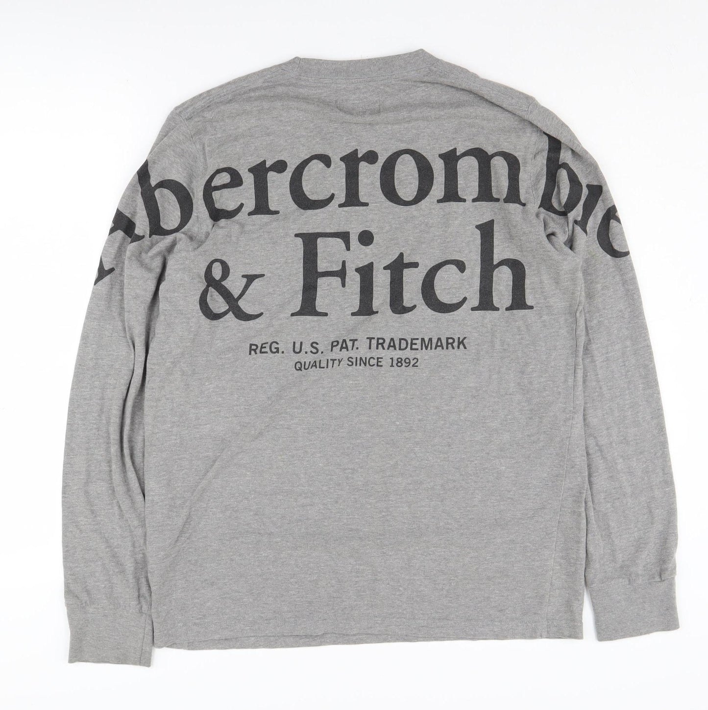 Abercrombie & Fitch Men's Grey L Long Sleeve T-Shirt