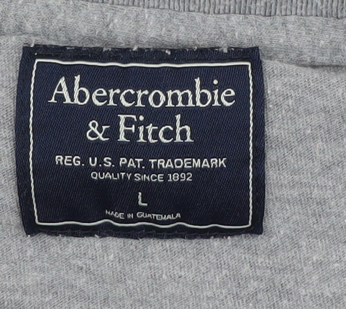 Abercrombie & Fitch Men's Grey L Long Sleeve T-Shirt
