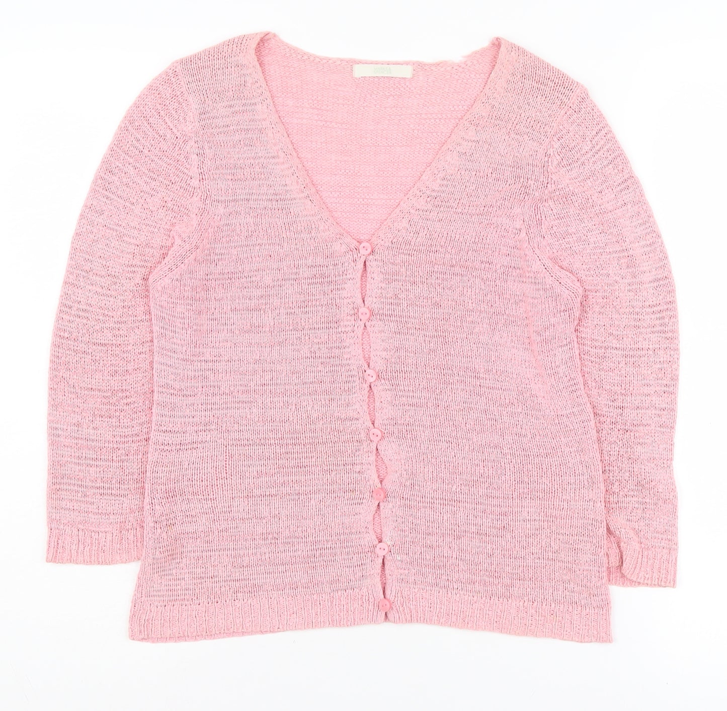 Marks and Spencer Women's Pink Cardigan V-Neck Size 10