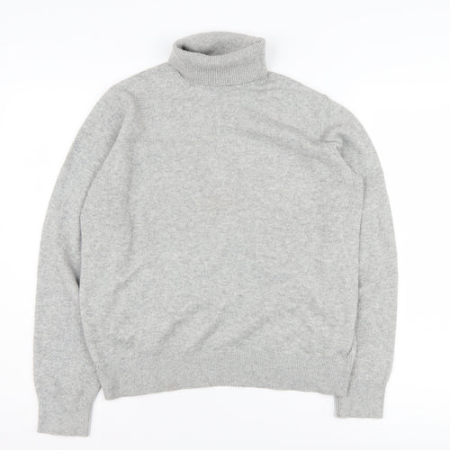 Marks and Spencer Women's Grey Roll Neck Jumper S