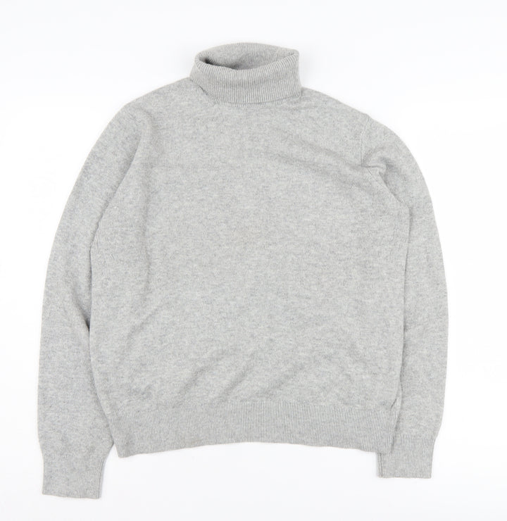 Marks and Spencer Women's Grey Roll Neck Jumper S