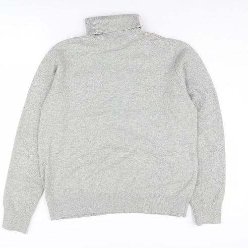 Marks and Spencer Women's Grey Roll Neck Jumper S