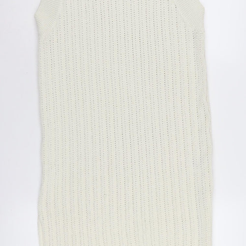 H&M Women's Ivory Sleeveless Knit Tank Dress Size S
