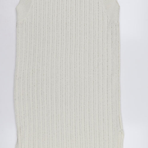 H&M Women's Ivory Sleeveless Knit Tank Dress Size S