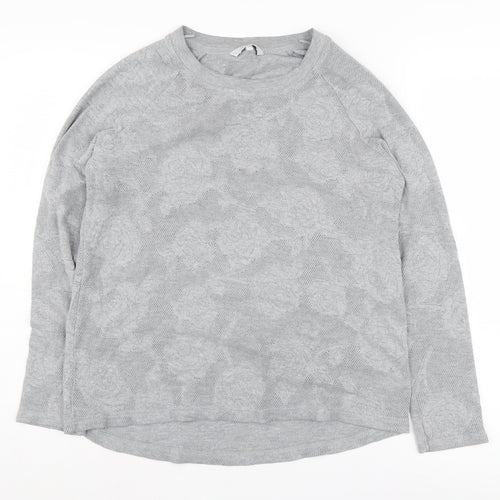 Next Women's Grey Floral Pullover Jumper Size 14