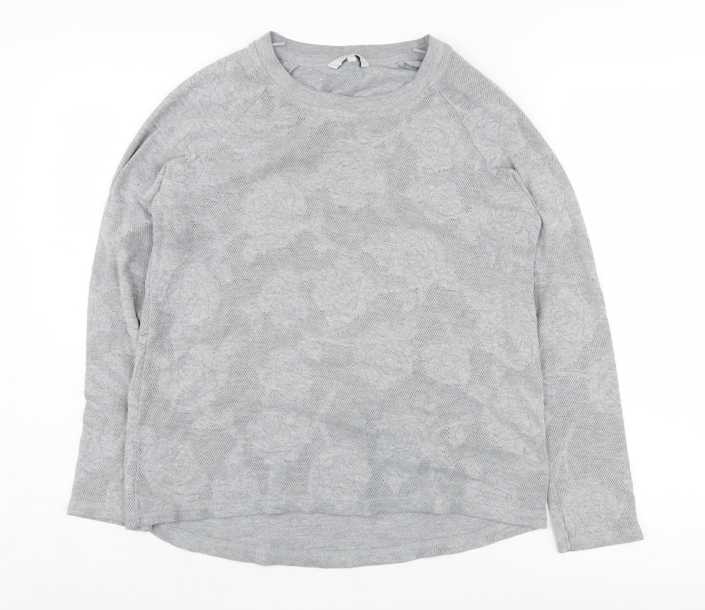 Next Women's Grey Floral Pullover Jumper Size 14