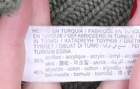 Stradivarius Women's Green Cardigan, Size S, Chunky-Knit