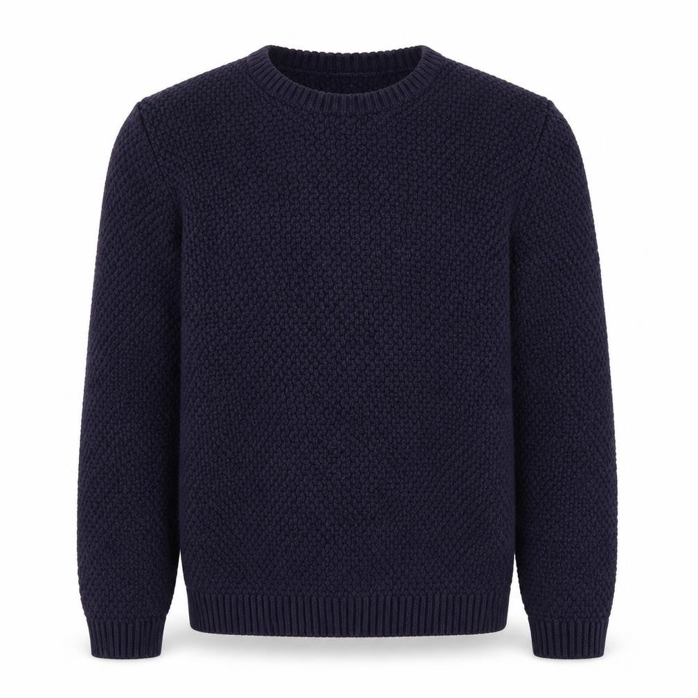 Front view of Topman Men’s Blue Chunky Knit jumper M
