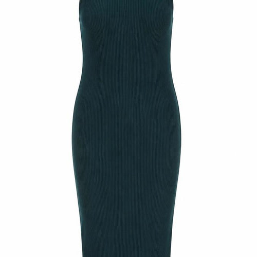 Miss Selfridge Green Bodycon Mock Neck Dress Size 12